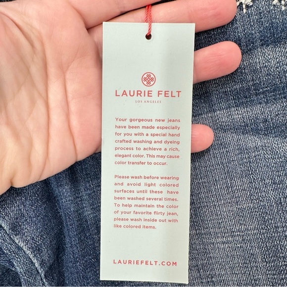 Laurie Felt Embroidered Boot Cut Jeans - Blue and Gold - Picture 3 of 10